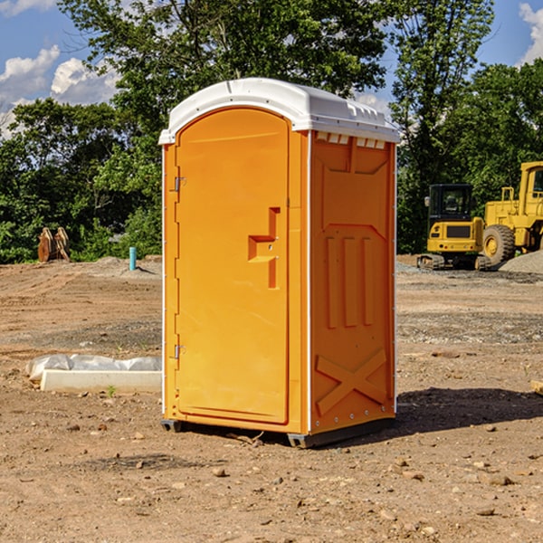 how often are the porta potties cleaned and serviced during a rental period in Iron Gate